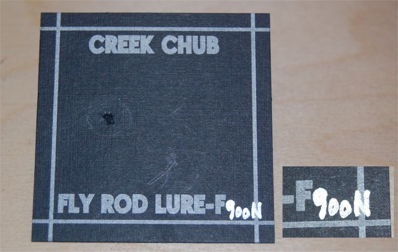 Creek Chub Fly Rod Bait Card (900N - Fly Rod Bull Pup - Click Image to Close